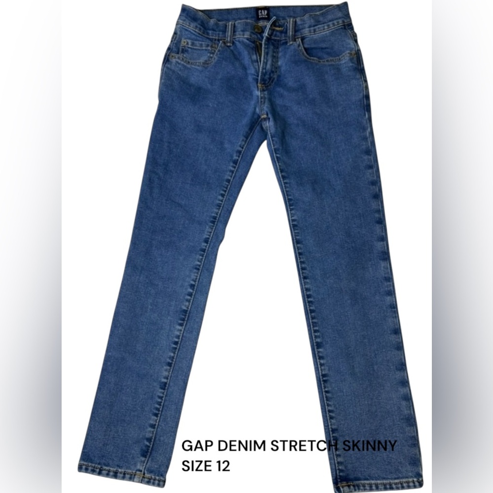 GAP Stretch Skinny Jeans 2-Pack Size 10/12 Blue Adjustable Waist